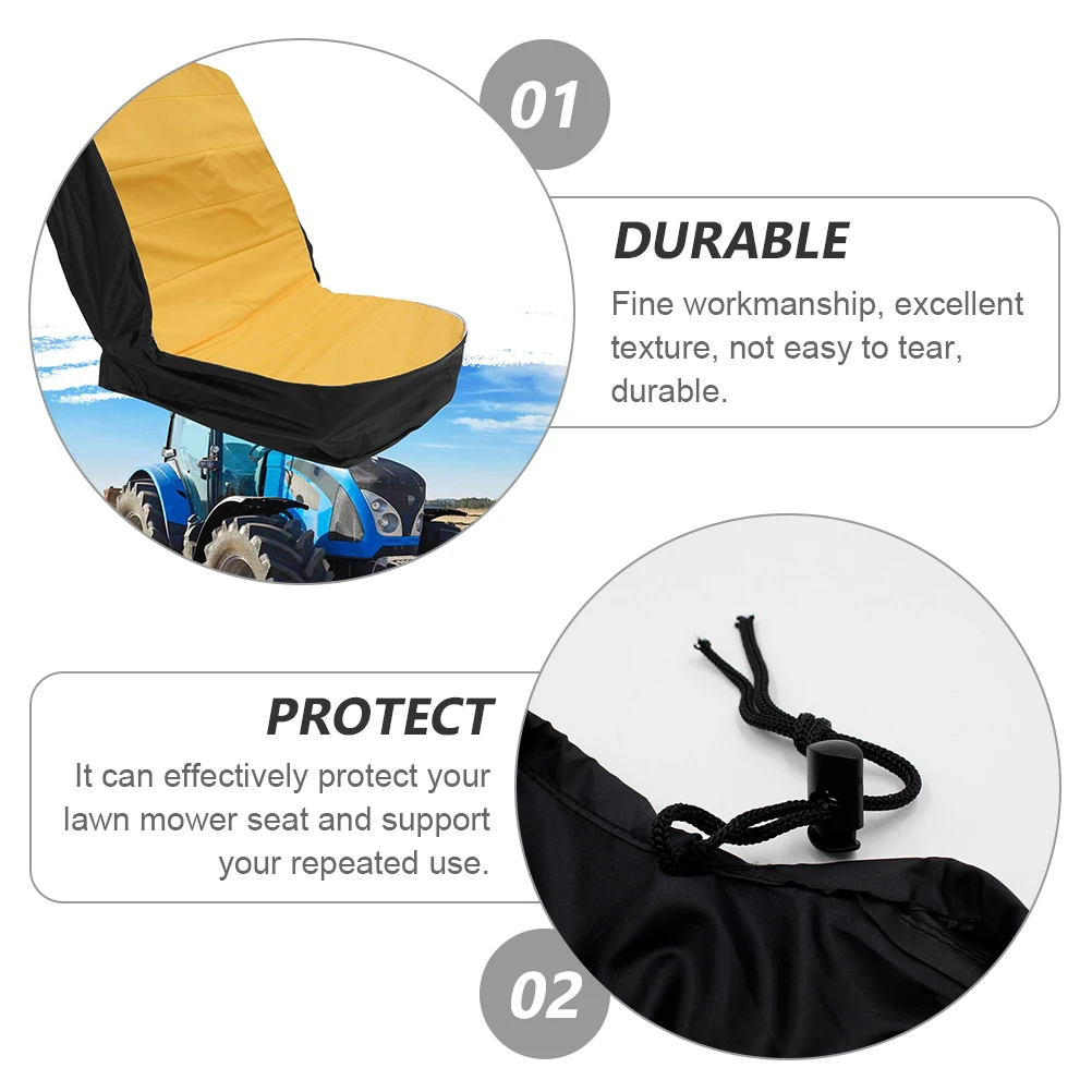 

1pc Universal Weeder Seat Cover Lawnmower Protective Mat Yellow Child Outdoor Practical Cushion Tractor Seat Pad Car Interior