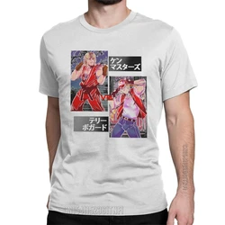 Men's T-Shirt King Of Fighters Novelty Pure Cotton Tee Shirt Classic Ken Masters Vs Terry Bogard T Shirt Crewneck Tops