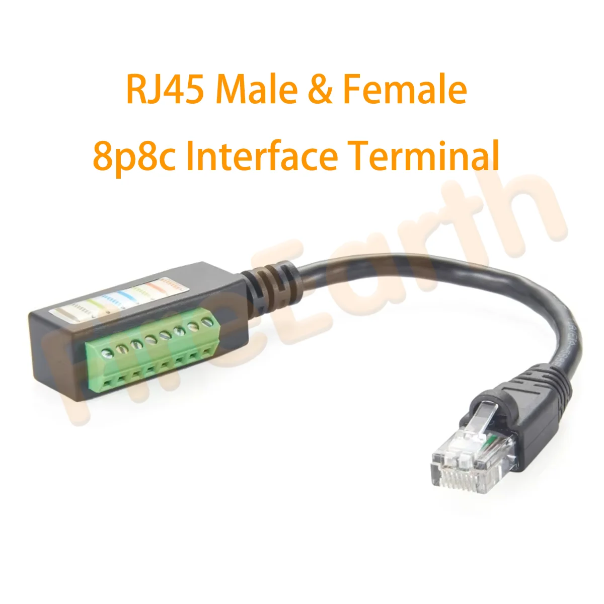 

RJ45 8P8C Male to 8Pin Solderless Terminal Block Cable RJ45 to Screw Terminal Block Adapter Screw Terminal Breakout Board 0.3m