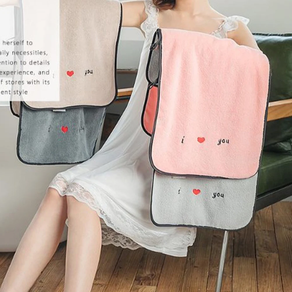 

Fiber Material Soft Loving Heart Decorative For Man Woman Water Absorption Comfortable Bath Towel Easy Clean Home Towel Simple