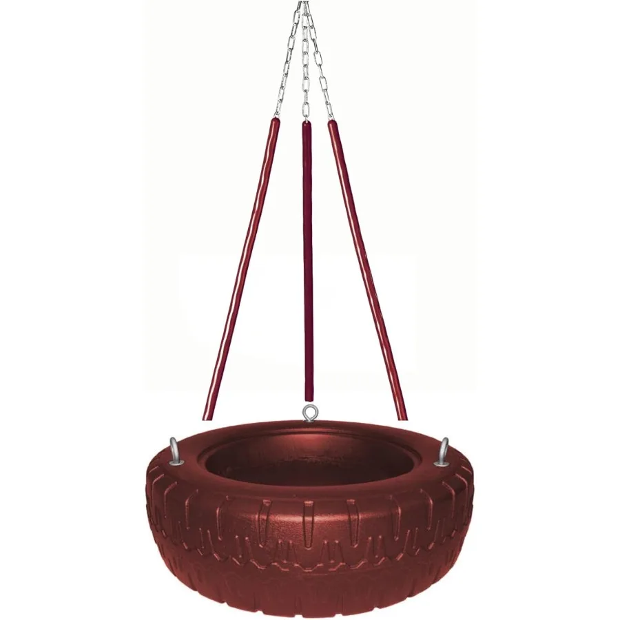 

Игровой набор для качелей с шинами 25 Вт x 7 ч в темно-бордовом цвете с 66 бордовыми мягкими ручками и цинковыми цепями для спортивных залов в джунглях и наборы качелей Прочный уличный