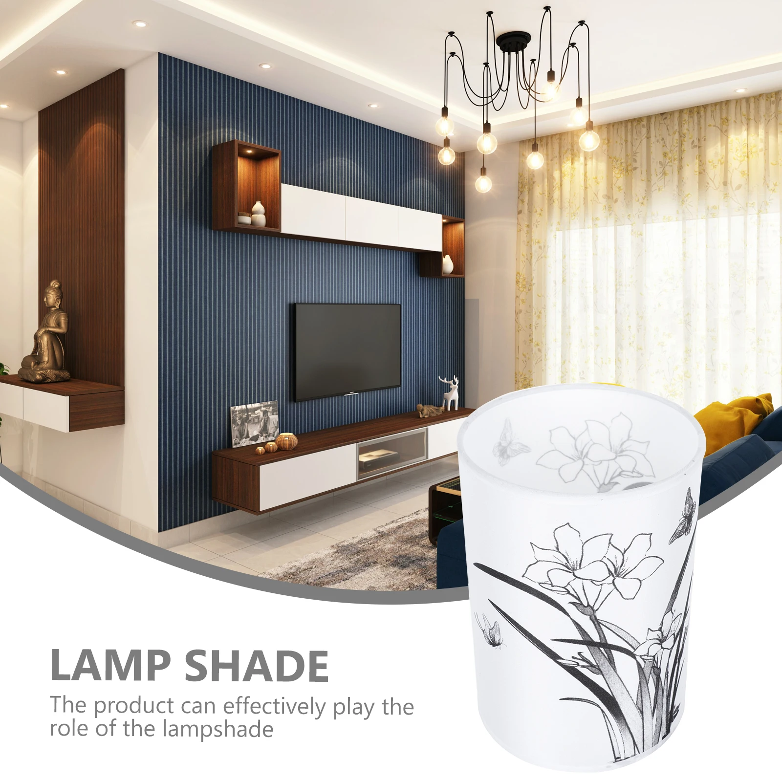 

1Pcs Modern Style Cloth Lampshade Simple Chic Light Cover Suitable for Wall Floor Ceiling Lights Decorative Lampshade