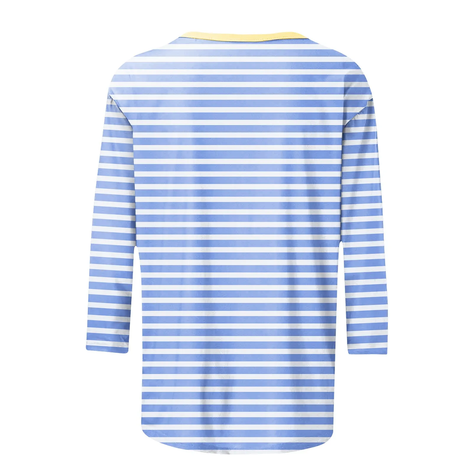 Women's Casual 3/4 Sleeve T-Shirts New Neck Tops, pinstripe pattern Tees Blouses Casual  Pullover Suitable Female Daily Dating