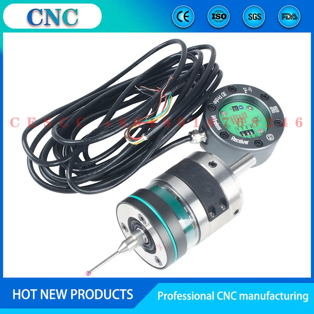 GP-800 CNC infrared wireless photoelectric probe 3D edge finder repeatability 0.001 mm X Y Z three-coordinate detection