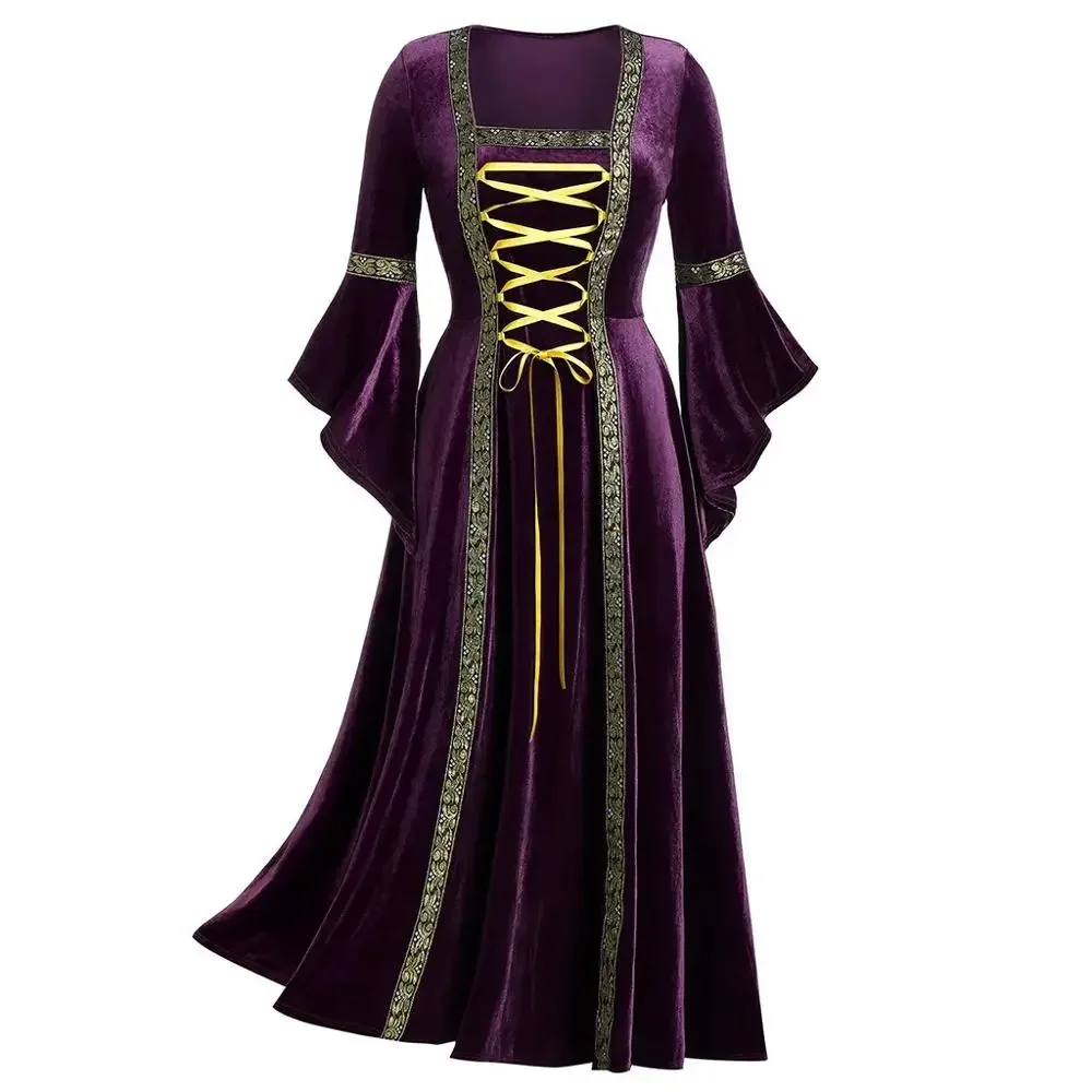 Cosplay Medieval Palace Princess Dress Adults Vintage Party evening gown Retro Renaissance Tailed Dress Costume