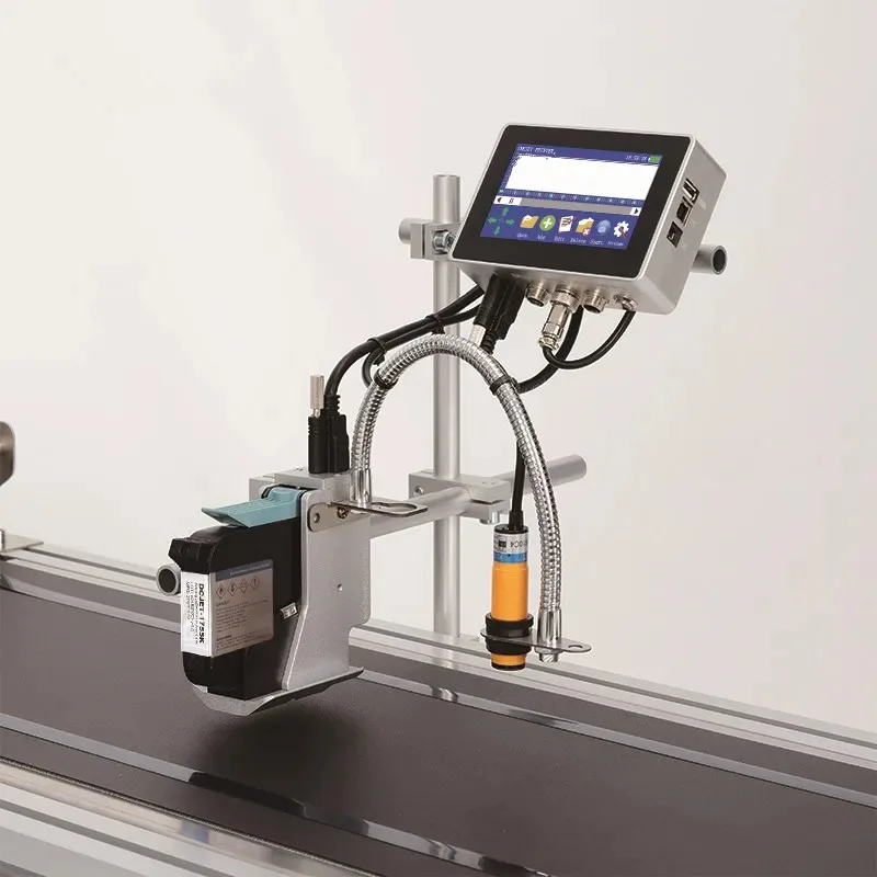 Carton Box Plastic Bag Jar Pet Bottle Lot Batch Number Automatic Online Inkjet Code Printer Expiry Date Printing Machine