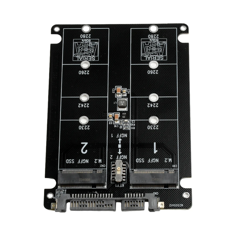 Dual SATA3 M.2 NGFF SSD to SATA Adapter Card