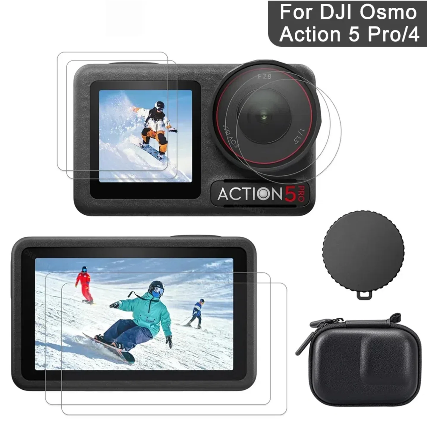 �y�Z�[�����zDJI Osmo Action 5 Pro 4 3�p�X�N���[���v���e�N�^�[�����K���X�t�B���������Y�J�o�[�L���b�v�o�b�O�P�[�X�ADJI Action 4 5Pro�A�N�Z�T���[�p