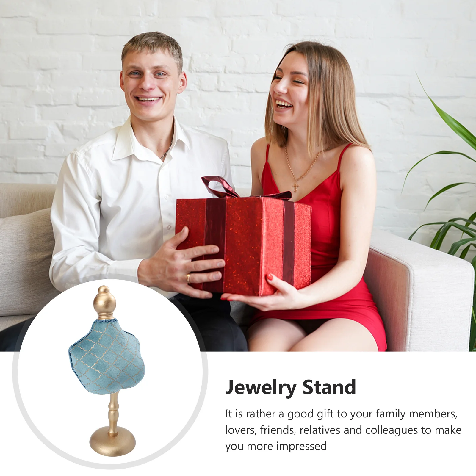 Necklace Display Rack Gold Stamped Jewelry Organizer Stand Necklace Holder for Store Desktop Display Storage Rack for Necklaces