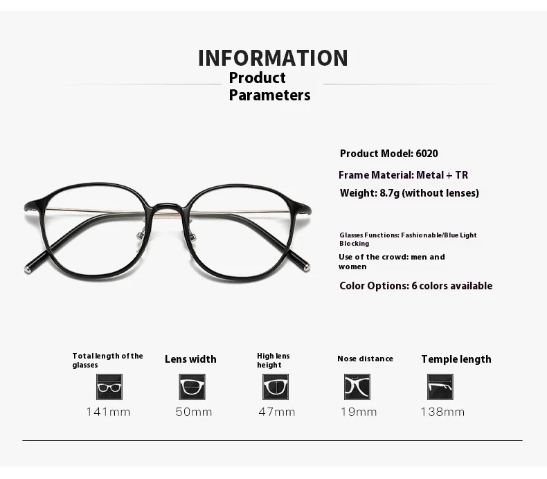 Presbyopie-Brille mit PC + Metallrahmen, runde Schildpatt-Anti-Blaulicht-Brille, 0 Grad, kann zur Dekoration verwendet werden – Detail 7