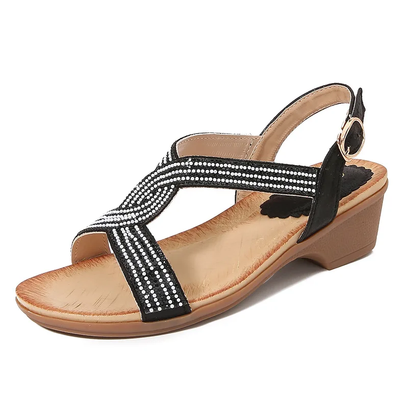 Wedges Shoes For Women Sandals With Arch Support Comfortable Sandals Women Flip Summer New Flat Soled Roman Sandals