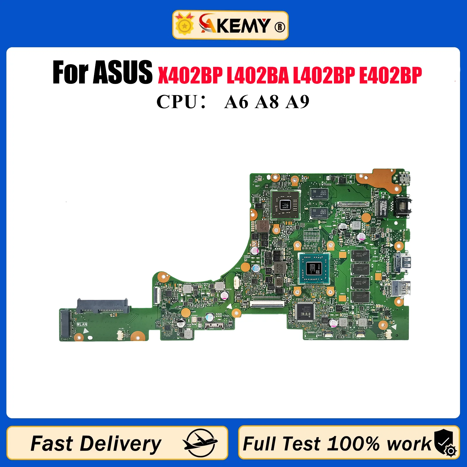 

E402BP Материнская плата для ноутбука ASUS EeeBook E402B X402BP L402BA L402BP X402BA E402BP Материнская плата с процессором A6 A8 A9 ОК быстрая доставка