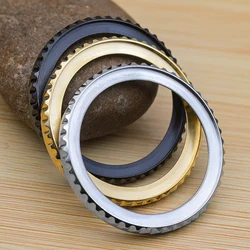 Stainless Steel Knurled Bezel Watch Case Rims Black Steel Ring Compatible Seiko SKX007 SKX009 SKX011 SRPD Fashion Bezel