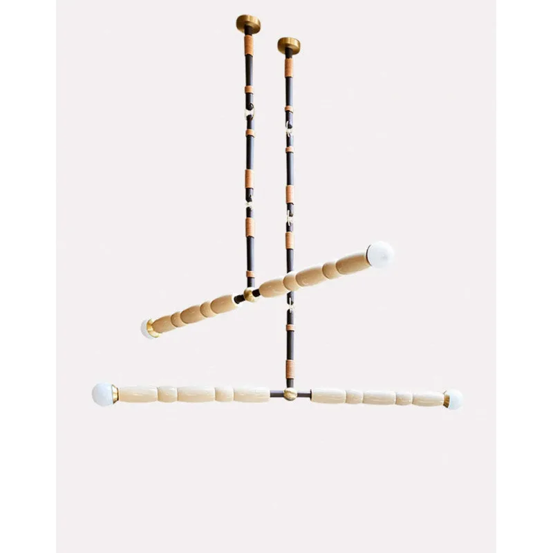 

Minimalist restaurant bar chandelier long dining table music note art creative personality lamp