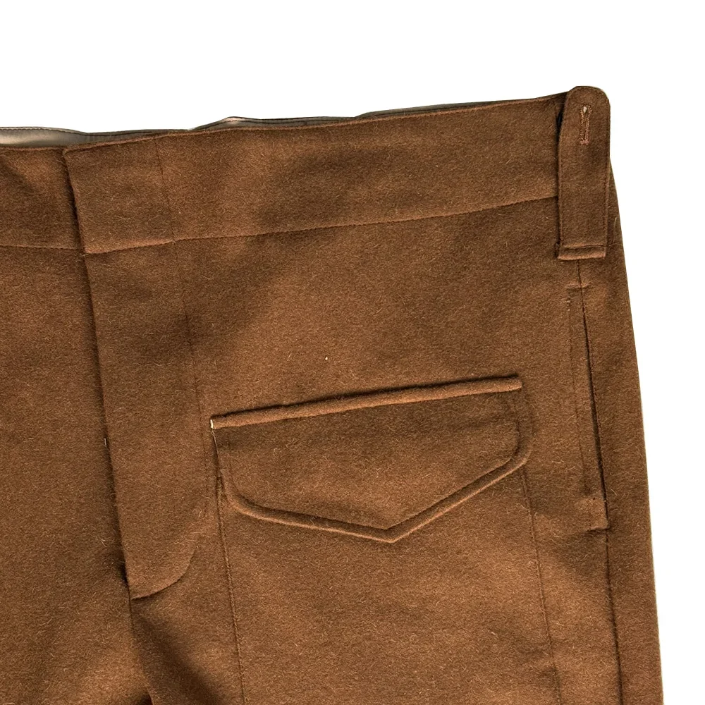 Pantalones de lana para hombre, uniforme WW2 P37, pantalones deportivos de entrenamiento de soldados británicos al aire libre, diseño asimétrico de