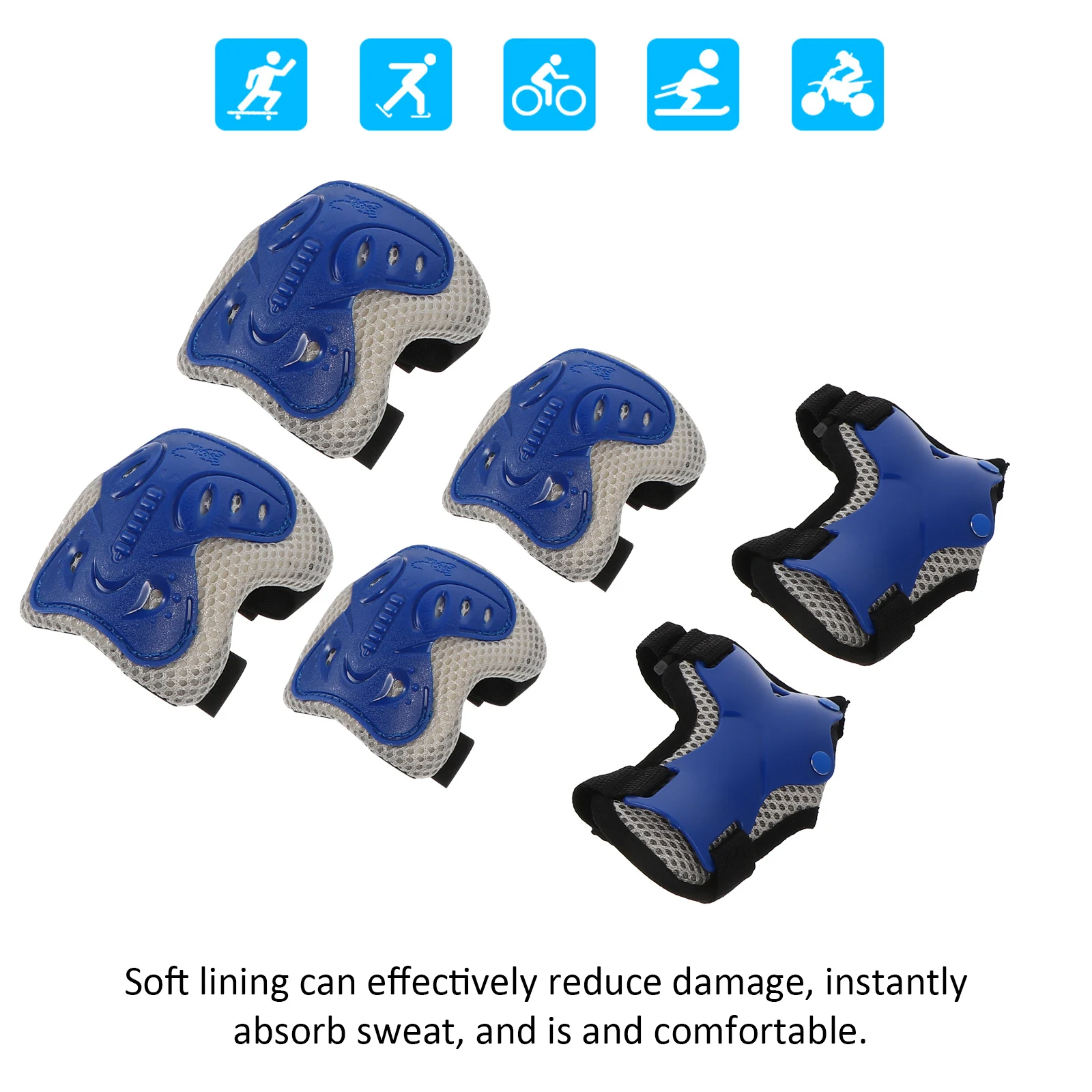

1 set Protective Set High Protective Gear For Children Density Foam Shockproof Kids Knee Elbow Wrist Guards Skateboard Scooter