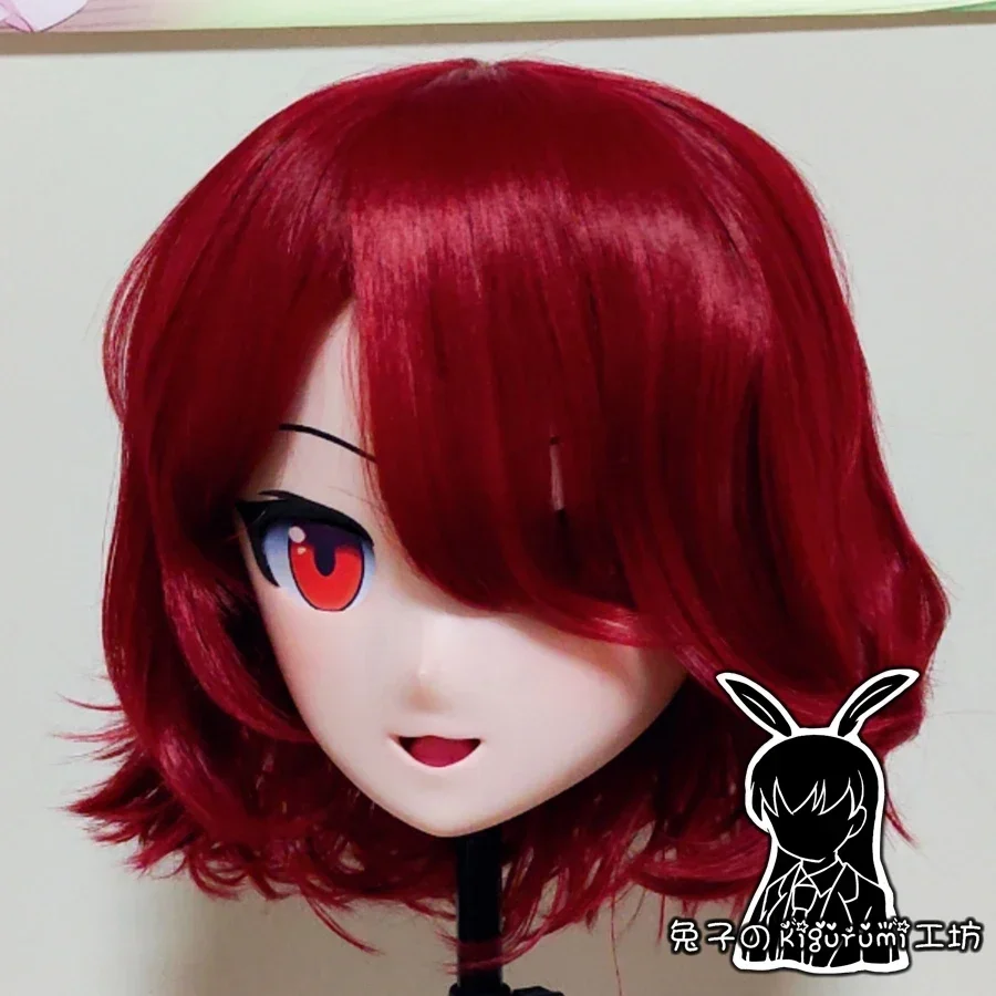 (B23) Handmade Custom Full Head Mask with Backshell Crossdressing Silicone Anime Arknights Exusiai Kigurumi Cosplay Mask