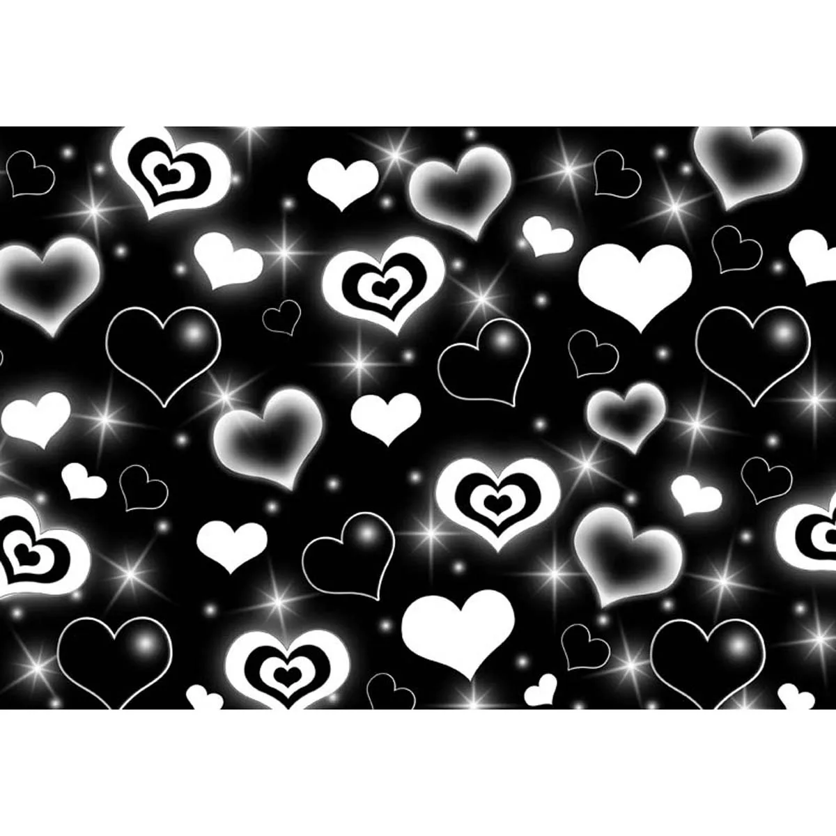 Allenjoy Black Heart Photo Backdrop