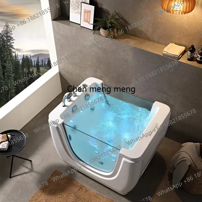 Luxury Thermostatic  Spa Bathtub Whirlpool Freestanding Acrylic Bubble Massage Bath Tub