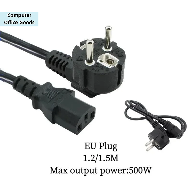 【EU Plug Power Cable Power Adapter Extension Cord For Asus Dell HP Notebook TV Monitor PC Computer Printer PC Laptop】
