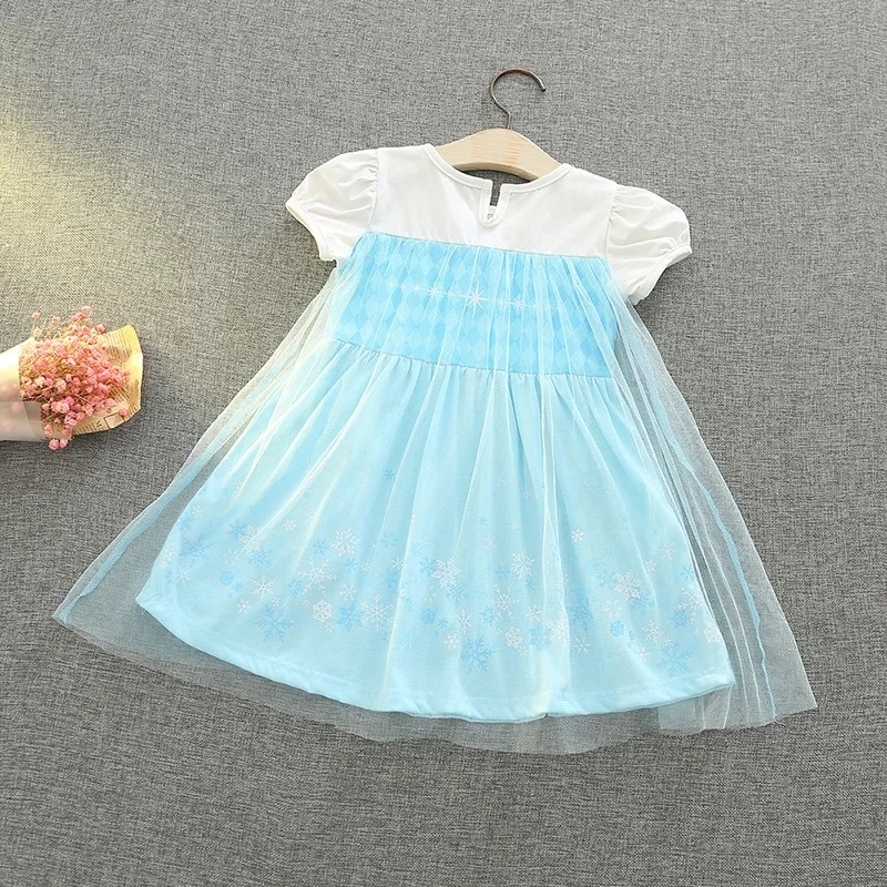 Neues Sommer-Mädchenkleid mit Kurzen Puffärmeln, Kinder-Geburtstagskleid, Halloween-Aufführungskostüm, Tüll-Partykleid H3307 – Detail 17