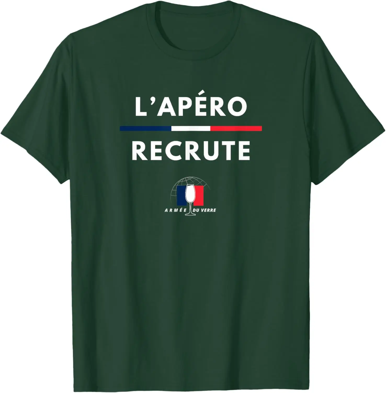

L'apéro recrute ! France Military Army T-Shirt Short Sleeve Casual 100% Cotton Shirt