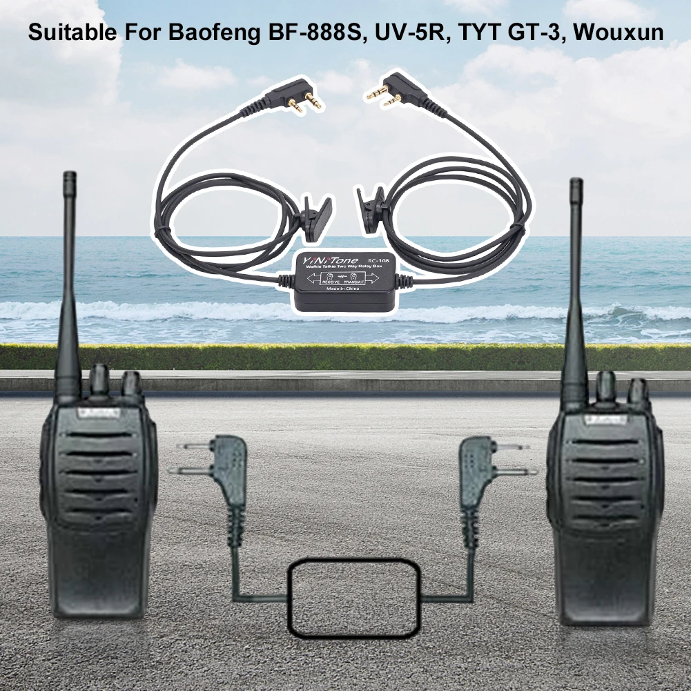 RC-108 Walkie Talkie Repeater Box Intercom TK Head Relay Box Handheld Radio Relay Box for BF-888S -5R GT-3 TYT- Wouxun Dual Wave