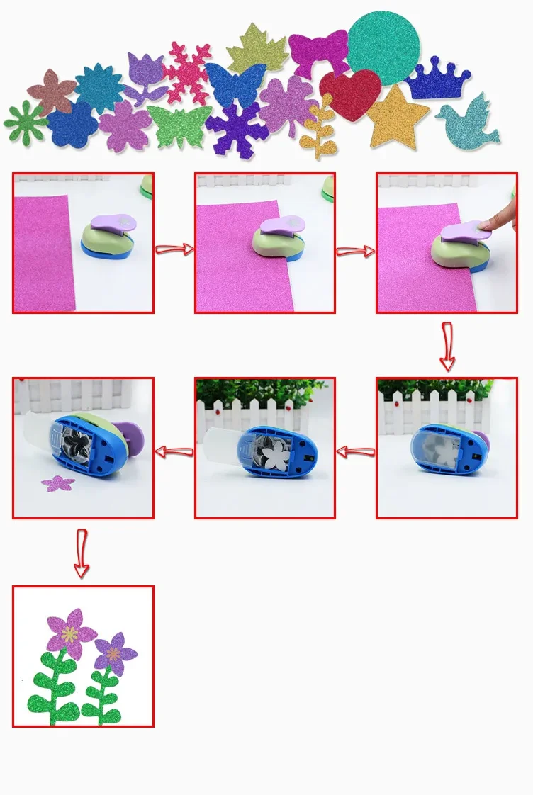 2.4 سنتيمتر الحرف اليدوية و سكرابوكينغ أداة خرامة الورق لمعرض الصور DIY بها بنفسك كرت هدية اللكمات جهاز النقش مابل ليف