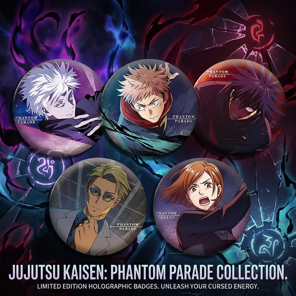 

Значок-пин Jujutsu Kaisen с двойным эффектом мигания, 75 мм/58 мм, из жести, металлический, на заказ, аниме-мерч, коллекционная серия 121/180
