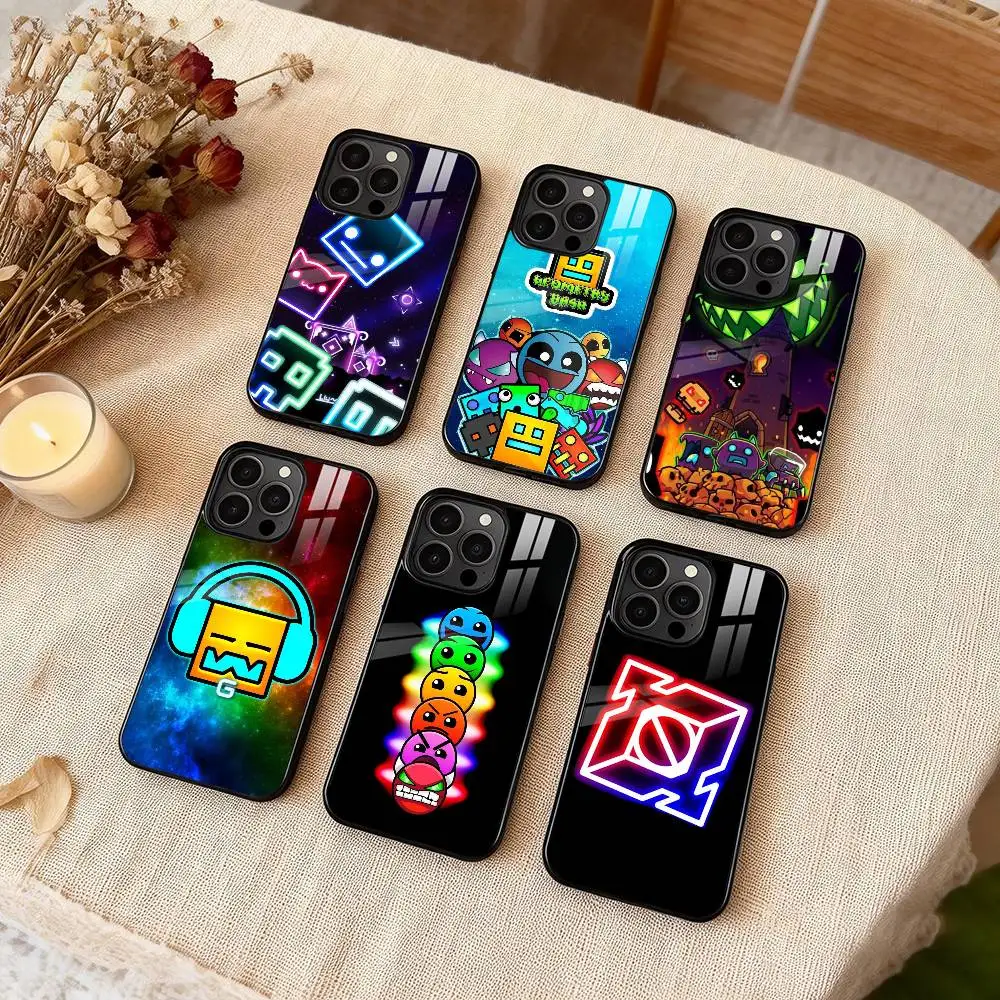 

G-Geometry Dash Game Phone Case For iPhone 17,16,15,14,13,12,Plus,Pro,Max For Magsafe Magnetic Wireless Charge