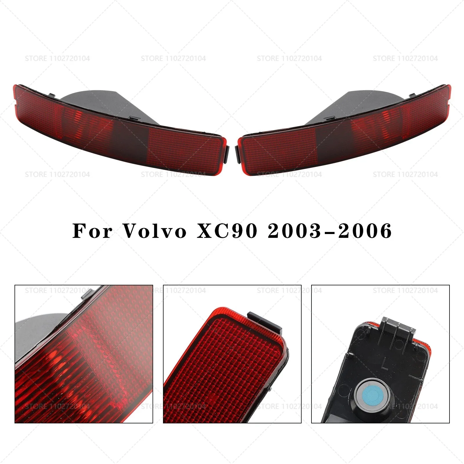 for 2003-2006 Volvo XC90 Rear Bumper Reflector Warning Reflective Strip 8693009 8693008