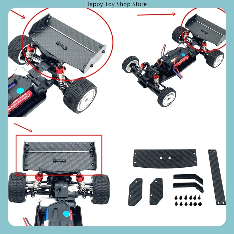 

​ ​ WLtoys 1/24 244016 LOSI Micro-B RC автомобиль металлическое обновление спойлер на заднее крыло из углеродного волокна запасные части ​