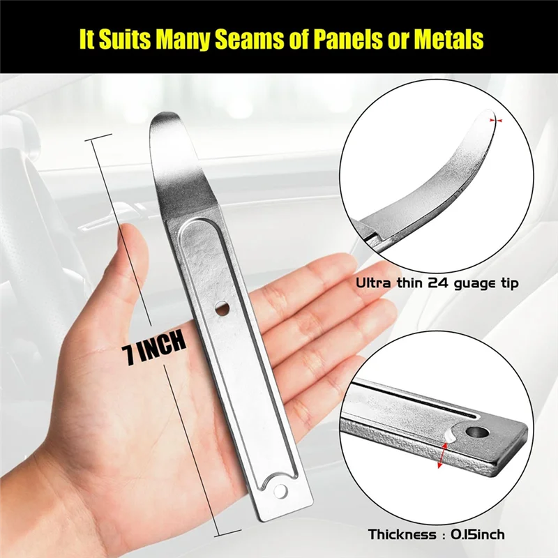 Herramienta de extracción de Panel de embellecedor de coche, Mini herramientas de bolsillo para Interior de coche, embellecedor de Panel de Popper, herramienta de cuña de piel automotriz