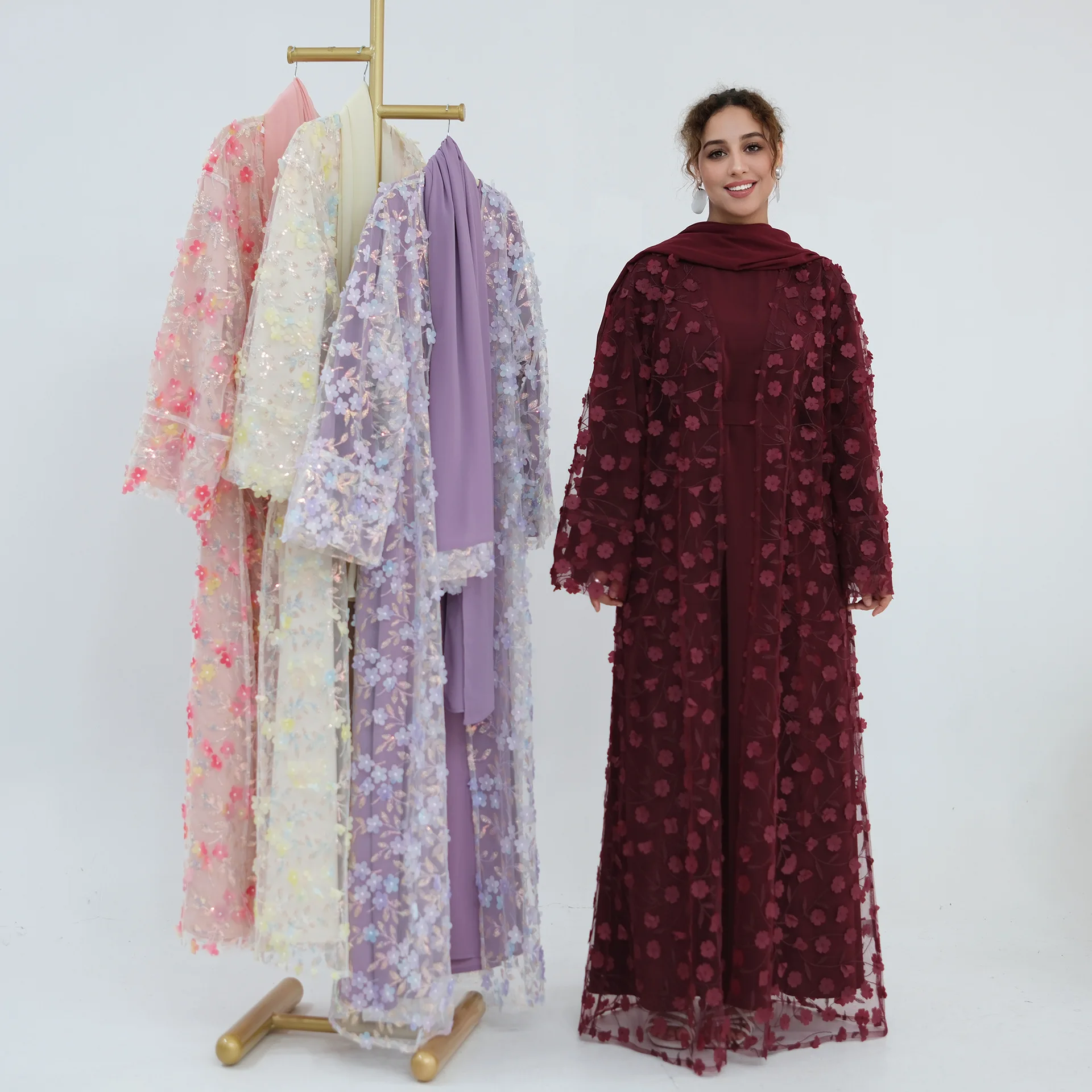 Luxury Abaya Eid Floral Embroi - огляд і ціна Embroidery Kebaya