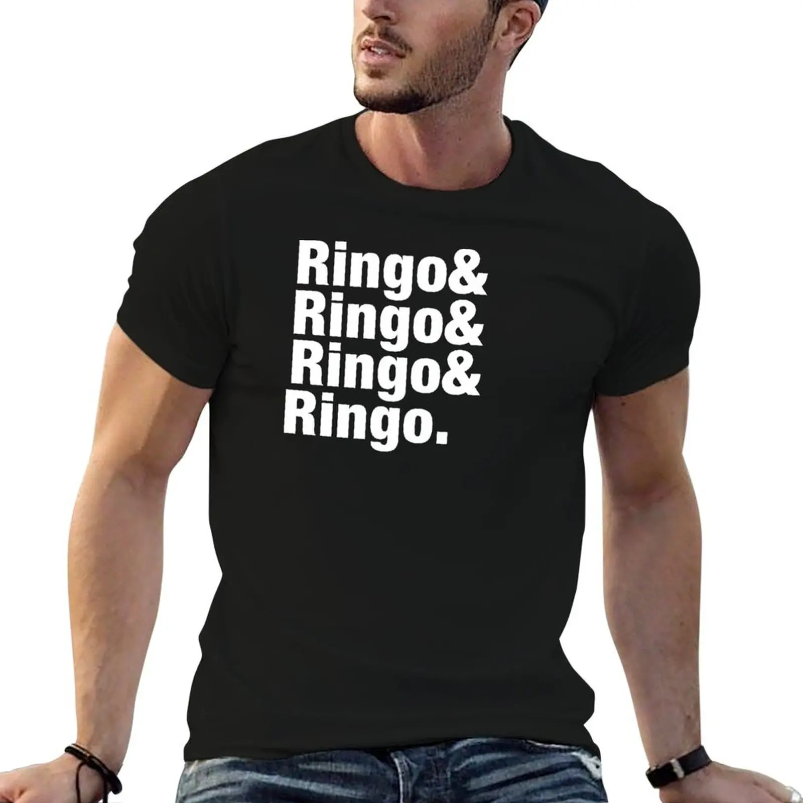 cotton shirts T-Shirt t cotton quality man for shirts t Ringo&Ringo&Ringo&Ringo. funny high