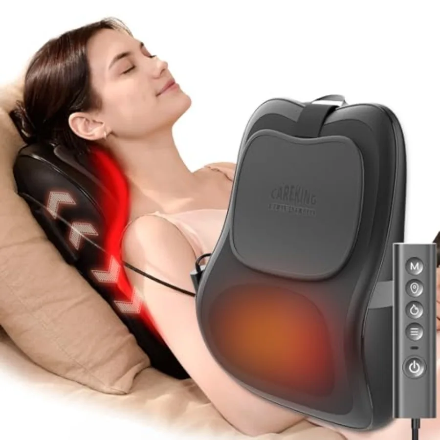 

Back Massager with Heat, 3D Massage Pillow for Back, Neck, Shoulder, Leg, Shiatsu Back Massager for Pain Relief, UpandDown Lowe