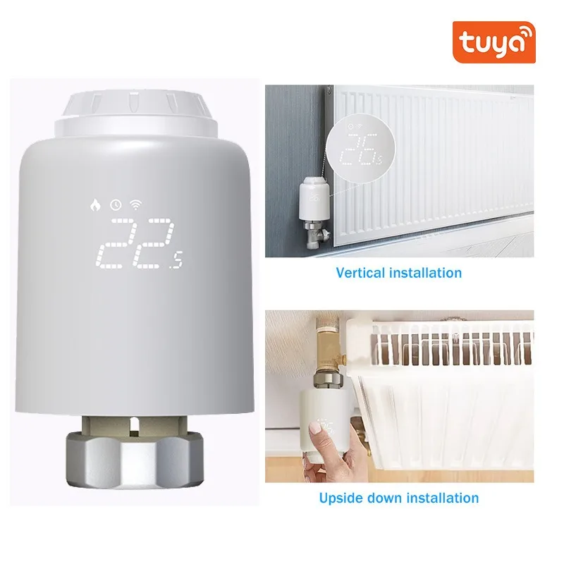 Tuya WiFi/ZigBee Smart Thermostat Radiator Valve Remote Timer Automatic Radiator Switch Energy-saving Temperature Control Valve