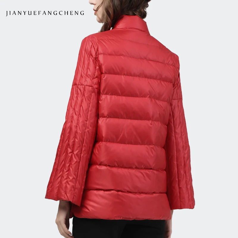 Vintage bordado chinês vermelho das mulheres para baixo jaqueta solta mais tamanho quente engrossar pato branco para baixo puffer casaco feminino inverno parkas