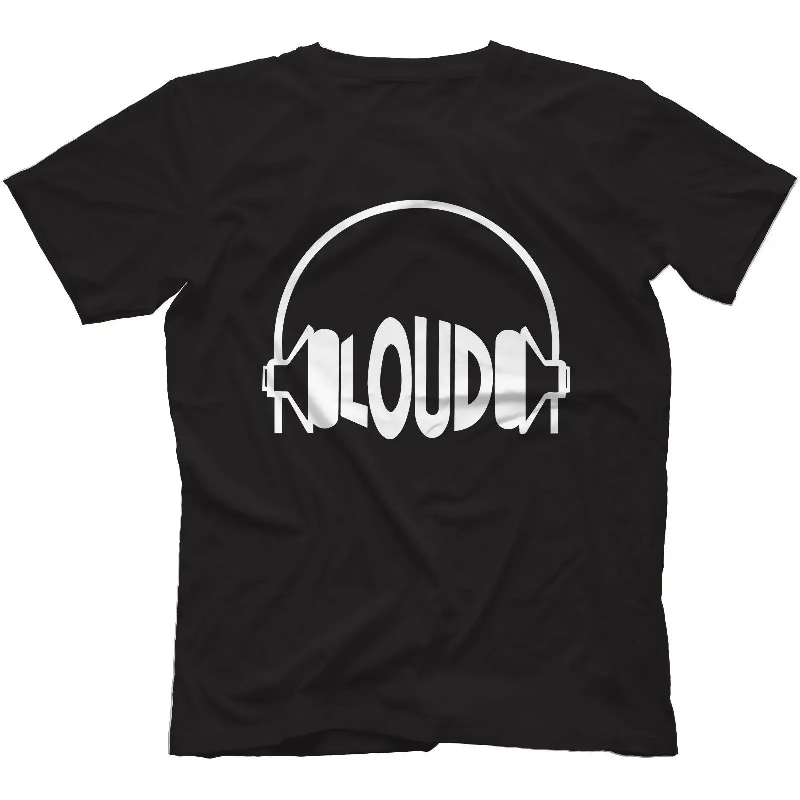

Funny Design Loud Headphone Printed T-Shirt 100% Cotton O-Neck Short Sleeve Summer Casual Mens T-shirt Streetwear