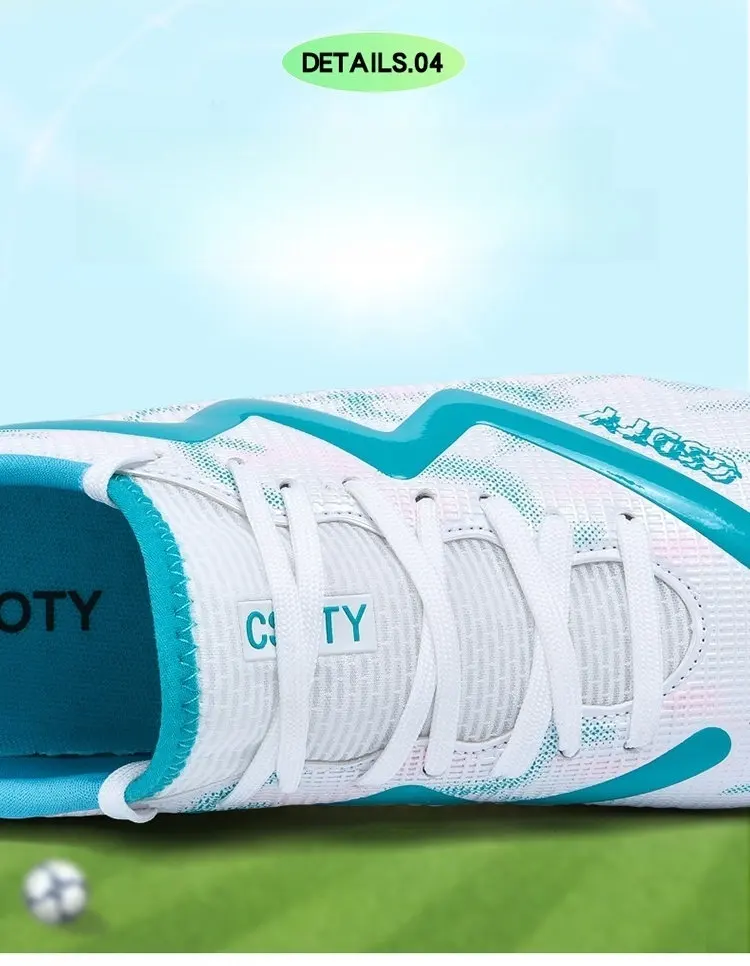Original Marke blau Herren profession elle Fußballs chuhe Rasen rutsch feste Fußballs chuhe für Männer Schnürung Low Cut Fußball Turnschuhe männlich – Detail 9