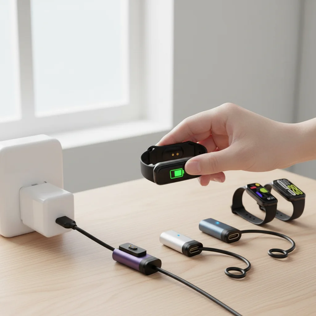 Alloy LED Indicator Magnetic Charger Converter Smart Band Charging Adapter for Xiaomi Smart Band 8/9/10/Pro/NFC RedmiWatch 5/4/3