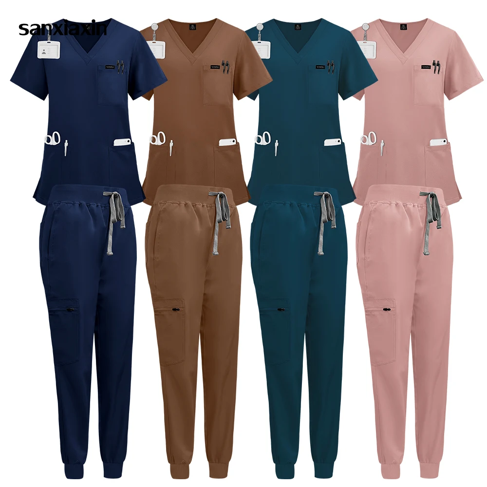Ensemble de blouses pour femmes, accessoires d'infirmière, uniformes de chirurgie médicale, unisexe, Slim, confortable, vêtements de travail cliniques pour hommes, combinaison de jogging pour salle d'opération