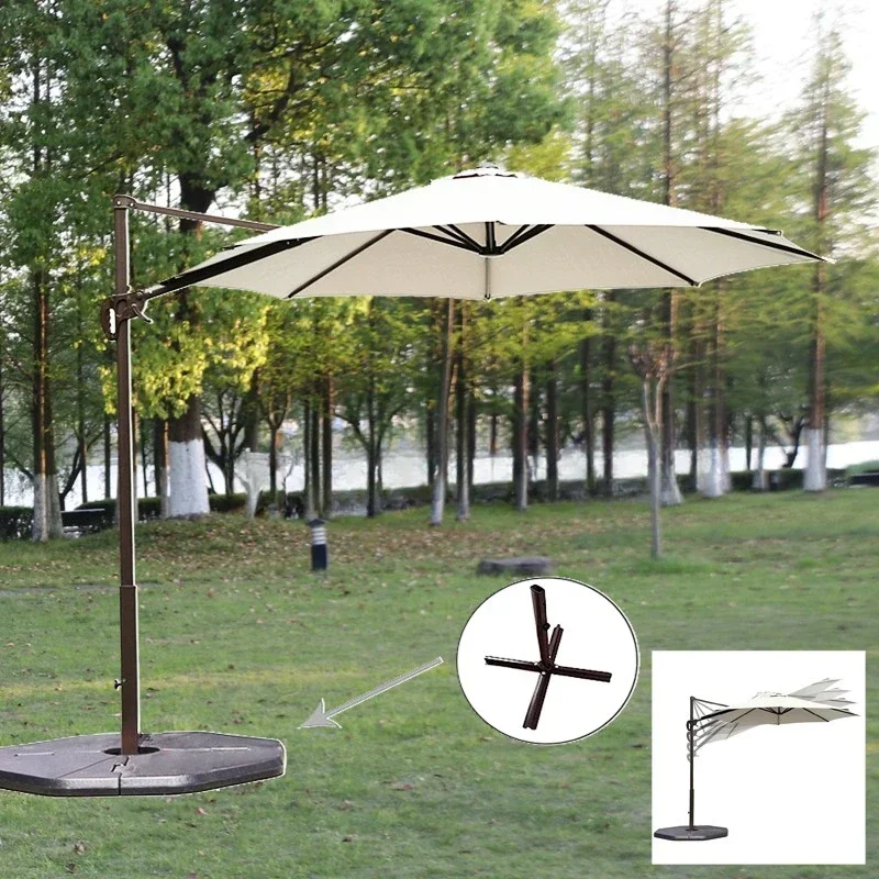 

E1001 ss Outdoor Sunshade Patio Umbrella Side Folding Banana Furniture Table and Chair Combination Outdoor Sun Umbrella