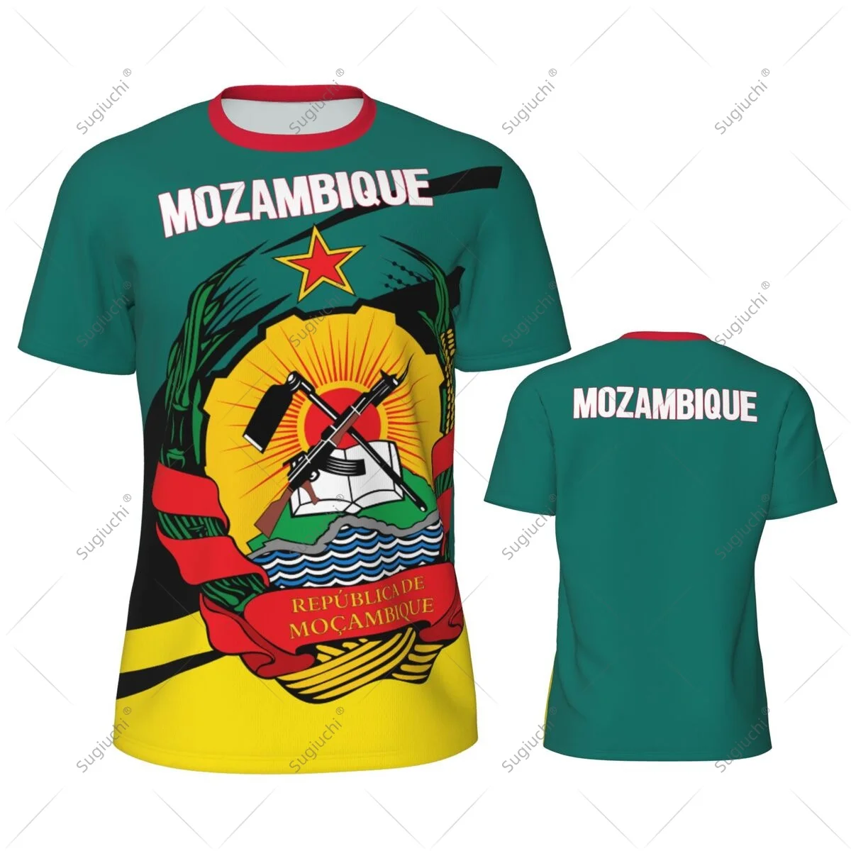 Mozambique Flag Men Sports T-shirt Women Tees jersey for Soccer Football Running Bike Tennis Fitness Fans