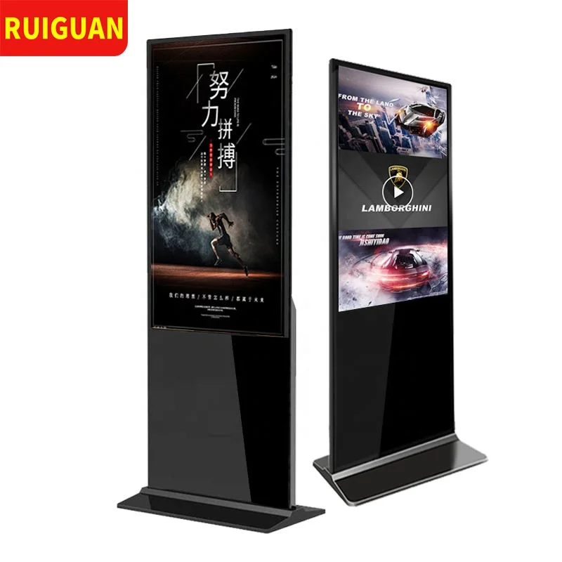 55inch 2K Android LCD Signage Advertising Display Board Indoor Use For Shopping Mall Subway Welcome Display Floor Installation