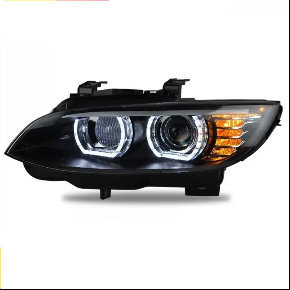 Car Led Headlight Assembly For 03-10 BMW M3 E92 E93 angel eye xenon HID DRL daytime running light turn signal 2pcs