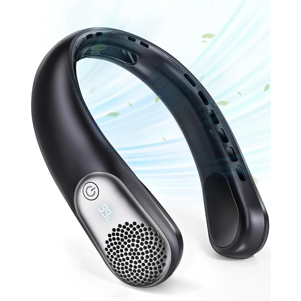 

Wearable Bladeless Neck Fan 3 Speed Rechargeable 4000mAh Lightweight Quiet Personal Cooler