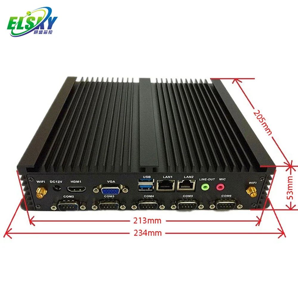 Hot Sale X86 Mini itx Fanless Ebedded 4th Gen I3 I5 I7 Linux Ubuntu OS Portable Industrial Mini pc with parallel port