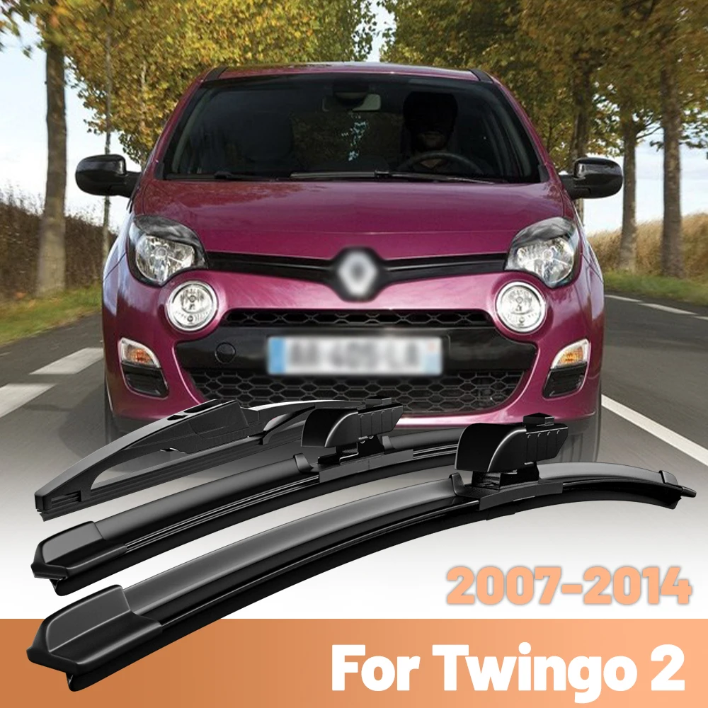 Für Renault Twingo 2 2007 - 2014 Scheibenwischer Vorne & Hinten Wischerblätter-Set Windschutzscheibe Fenster 24"+16"+12"