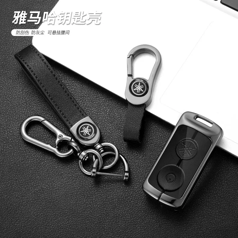 Car Remote Key Case Cover Holder Shell for Yamaha Nmax 2021/2022 NVX NVX155 XMAX XMAX300 QBIX AEROX JAUNS 2018 2019 Accessories